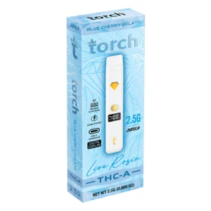 Torch Blue Cherry Gelato offers a burst of fruity goodness with a hint of creamy indulgence. Immerse yourself in the ultimate disposable hemp.